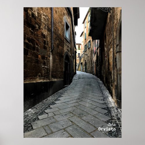 Travel  Italy _ Streets of Orvieto Poster