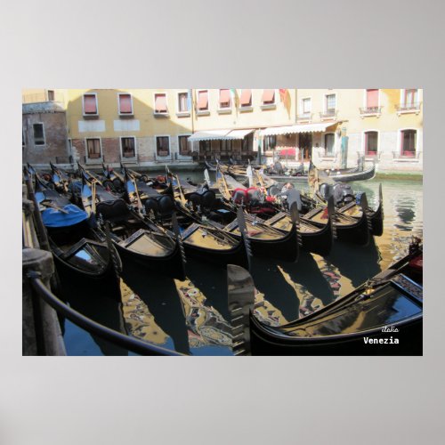 Travel  Italy _ Venice Gondolas Poster