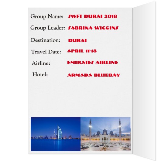 Travel Itinerary (Inside (Left))