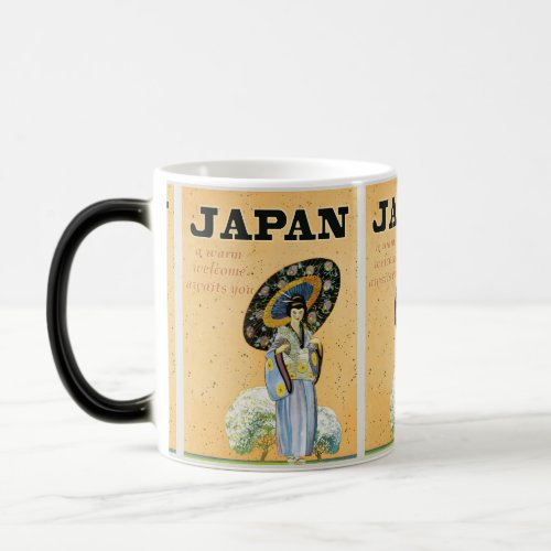 Travel Japan Vintage Geisha Girl  Magic Mug