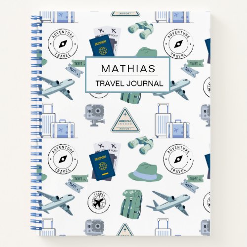 Travel Journal For Him Custom Text