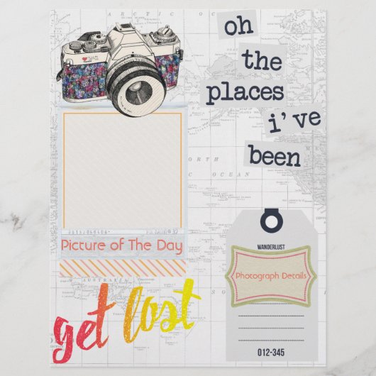 Travel Journal "Picture Of The Day" Vertical Page (Front)