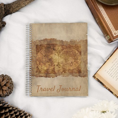 Travel Journal Vintage old Map Paper