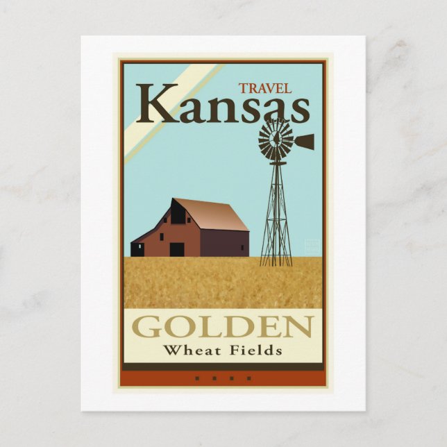 Travel Kansas Postcard (Front)