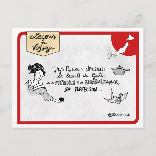 Travel Lessons Map: Create rituals Postcard (Front)