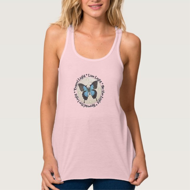 Travel Light Be the Light Share Lucia Light Tank Top (Front)