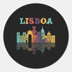 Travel Lisboa Portugal Vacation Family European Tr Classic Round Sticker