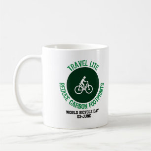 Travel Lite, Reduce Carbon Footprints.w Coffee Mug