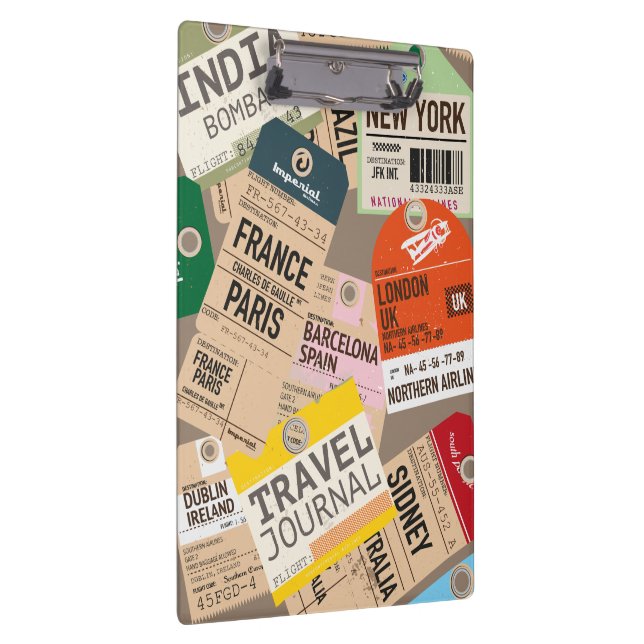 Travel Locations Pattern Clipboard (Right)