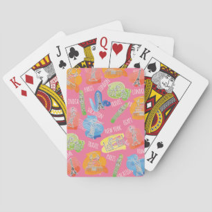 Travel Locations Pattern Poker Cards
