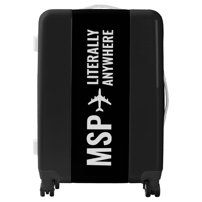 Travel Lover Aviation Funny Custom Airport Code Luggage (Front)