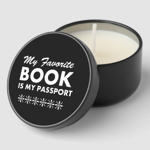 Travel Lover - Funny Passport Quote Mini Candle Favors