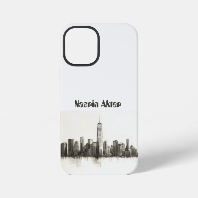 Travel lover personalize your name iPhone case (Back)
