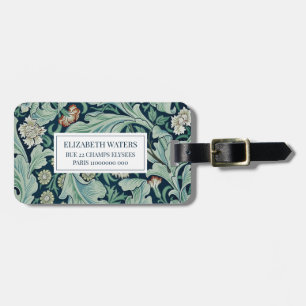 TRAVEL LUGGAGE TAG : WILLIAM MORRIS : FLORAL