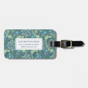 TRAVEL LUGGAGE TAG : WILLIAM MORRIS : SEAWEED