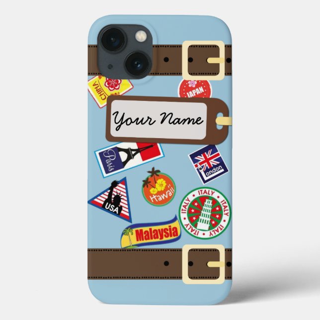 Travel Luggage with Stickers iPhone 6 Case (Back)