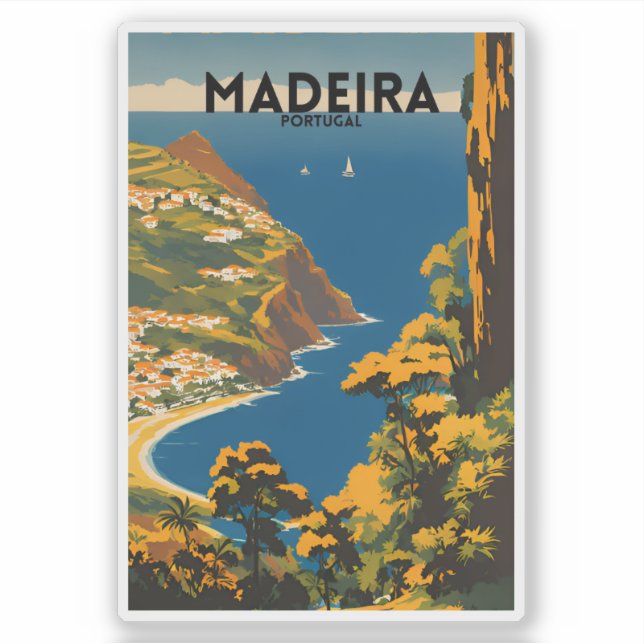Travel Madeira Portugal Sticker (Front)