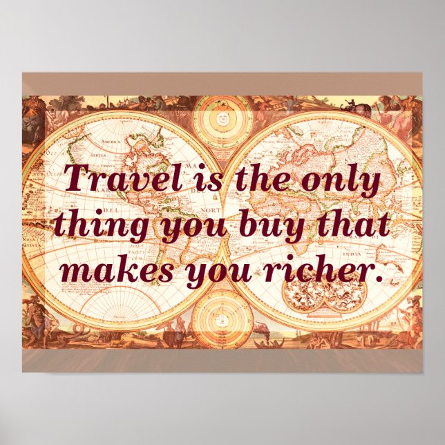 Travel makes you richer - art print (Front)