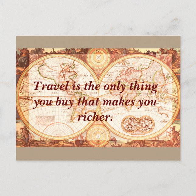 Travel makes you richer- postcard (Front)