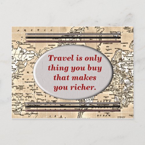 Travel makes you richer _ postcard