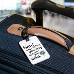Travel Makes You Richer Quote Luggage Tag<br><div class="desc">Travel is the only thing you buy that makes you richer! Passport cover features the quote in a handwritten-style,  brushstroke font with a watercolor globe illustration.</div>