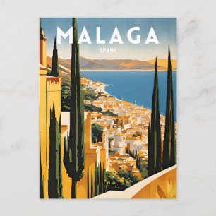 Travel Malaga Spain Postcard