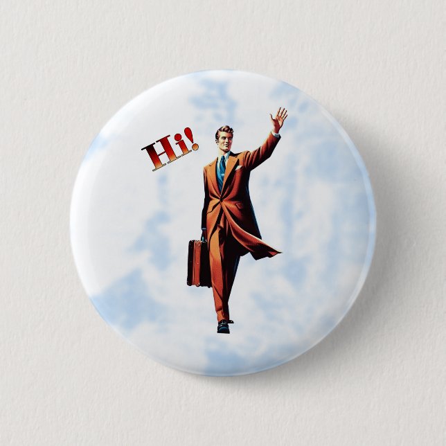 Travel Man Button (Front)