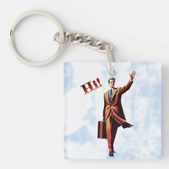 Travel Man Keychain (Front)