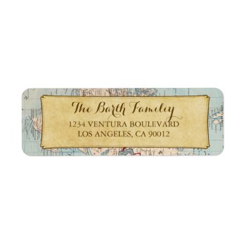 Travel Map Matching Return Labels by party_depot at Zazzle