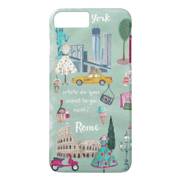 Travel Map New York Rome Iphone 7 Plus Case Zazzle   Travel Map New York Rome Iphone 7 Plus Case Rb5ce5f200486462d821613d2c42c5398 Khvy3 630 