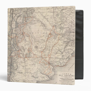 Travel Map of Dr V Martin de Moussy 3 Ring Binder
