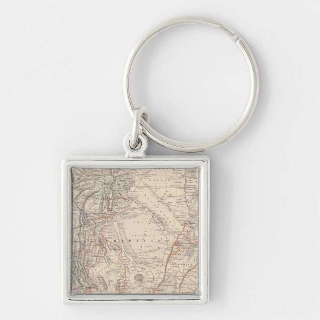 Travel Map of Dr V Martin de Moussy Keychain (Front)