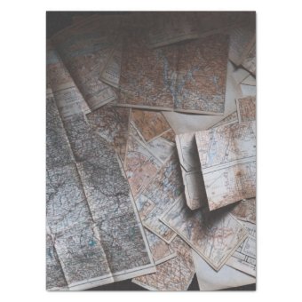 Travel Maps 20x30 Decoupage Background Tissue Paper | Zazzle