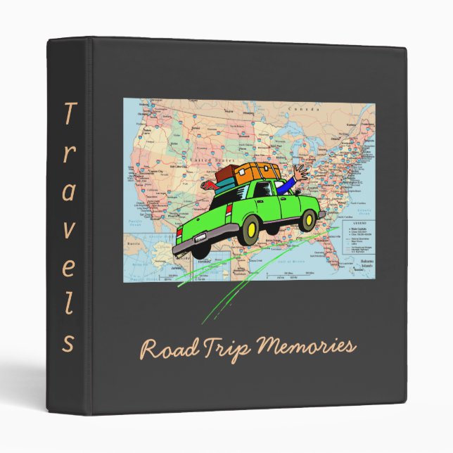 Travel Memories Binder (Black) (Front/Spine)