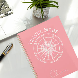 Travel Mode Typography,Vintage Compass,Minimalist Planner