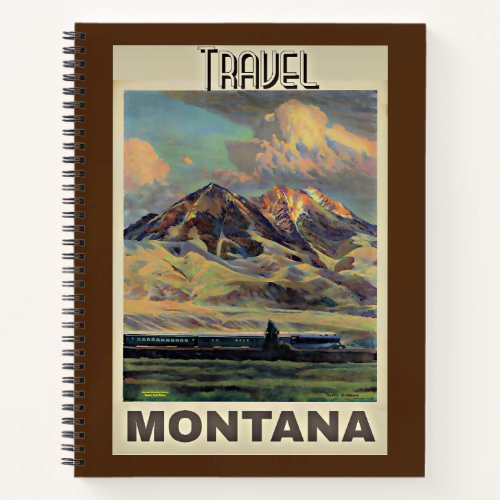 Travel Montana vintage poster Notebook