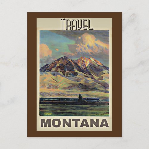 Travel Montana vintage poster Postcard
