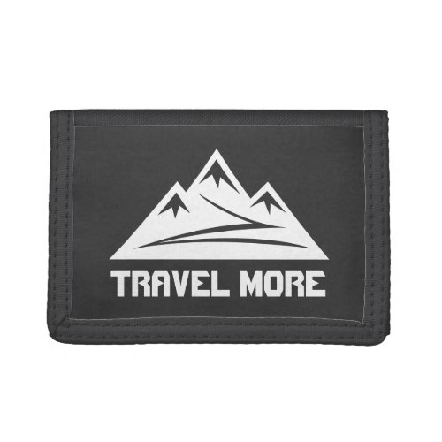 Travel more custom wallet with mountain peak logo