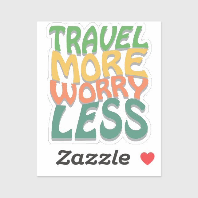 Travel more worry less sticker (Sheet)