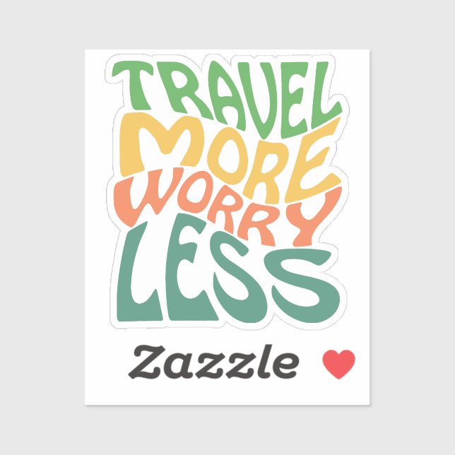 Travel more worry less sticker (Sheet)
