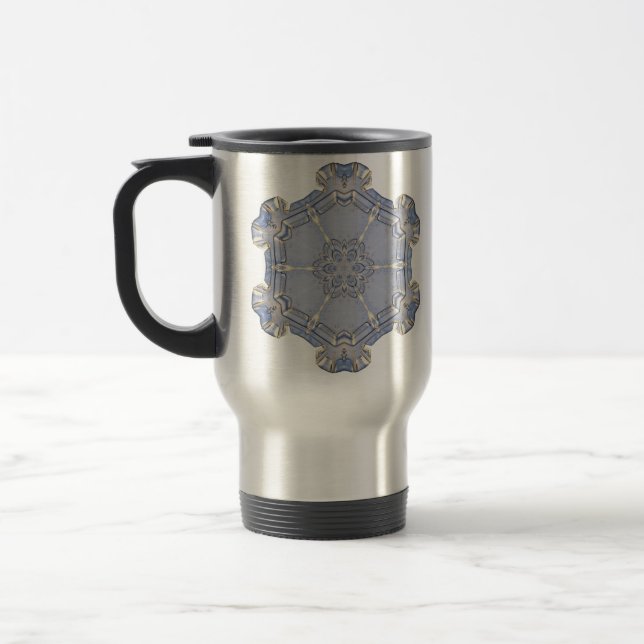 Travel Mug - Digital Snowflake l (Left)