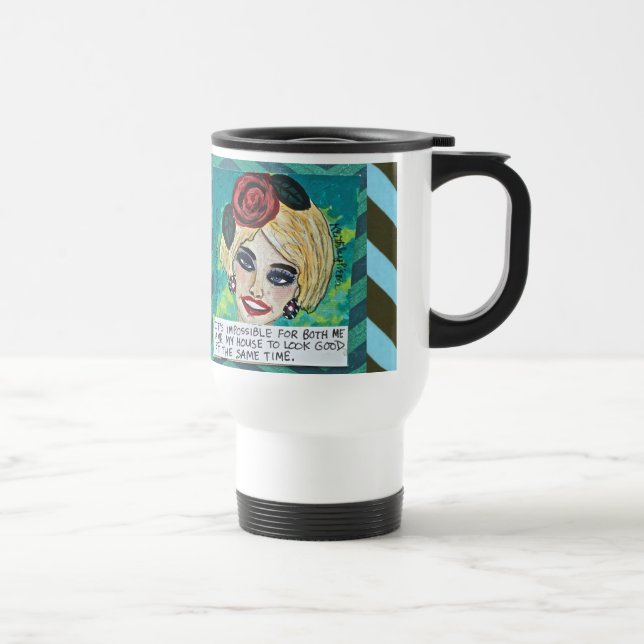 TRAVEL MUG-IT'S IMPOSSIBLE FOR BOTH ME AND MUG (Right)