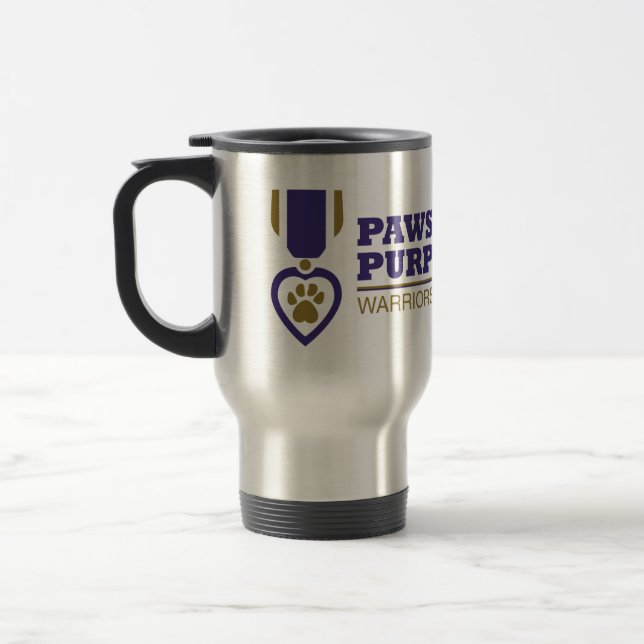 Travel Mug - Metal w Color Logo (Left)
