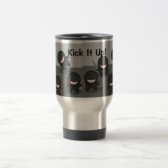Travel Mug - Ninja "Kick It Up!" (Center)