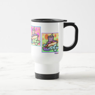 Travel Mug - Pop Art Hot Dog with Chips and a Drin