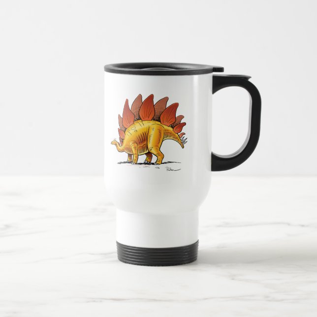 Travel Mug Stegosaurus Cartoon Dinosaur (Right)