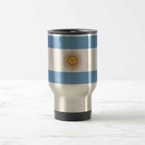 Travel Mug with Flag of Argentina