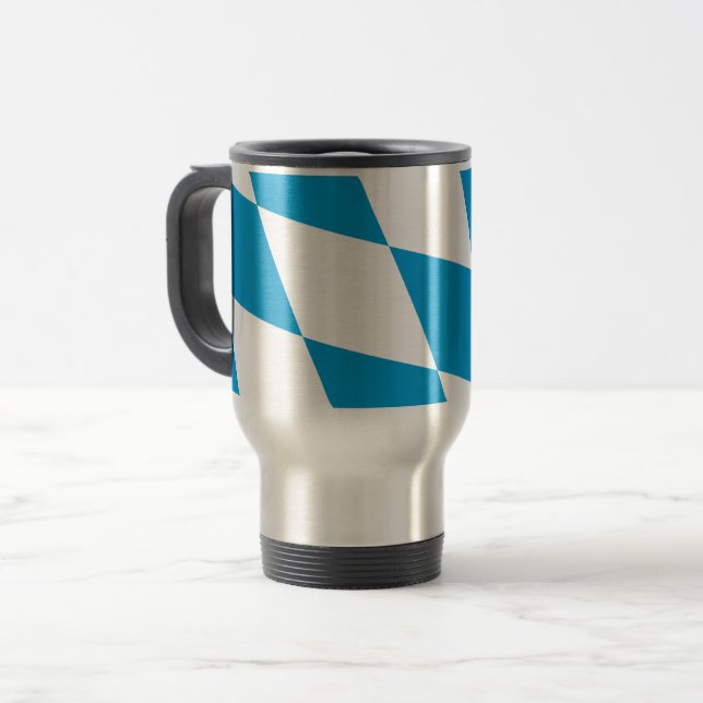 Travel Mug with Flag of Bavaria, Germany (Front Left)