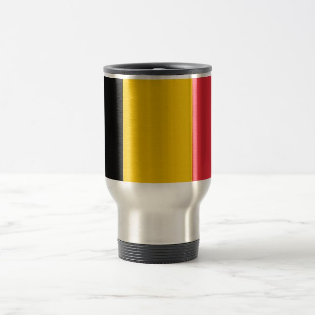 Travel Mug with Flag of Belgium (Center)
