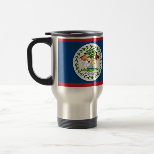 Travel Mug with Flag of Belize